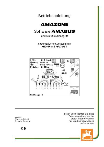 Betriebsanleitung Software AMABUS pneu. Drilltechnik 