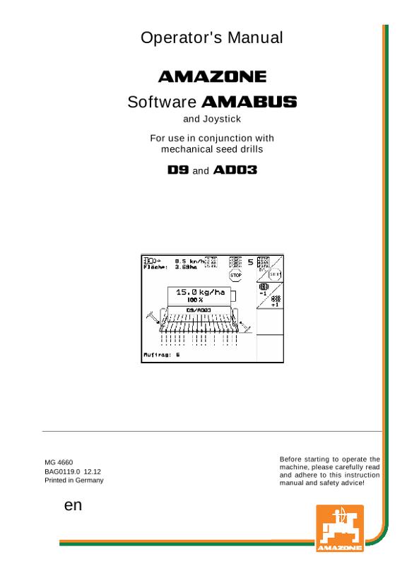 Operation manual Software AMABUS 
