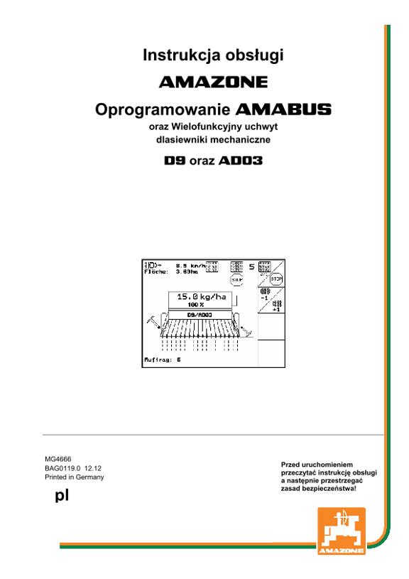 Instrukcja obsługi Software AMABUS mech. Drilltechnik