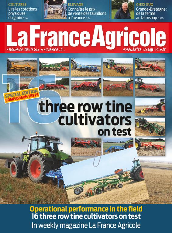 Special edition "Performance test" La France Agricole 11/2012 - Cenius 3002