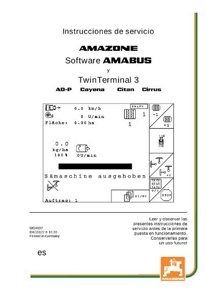 Manual del operador SOFTWARE AMABUS CAYENA/CITAN/CIRRUS/AD-P   