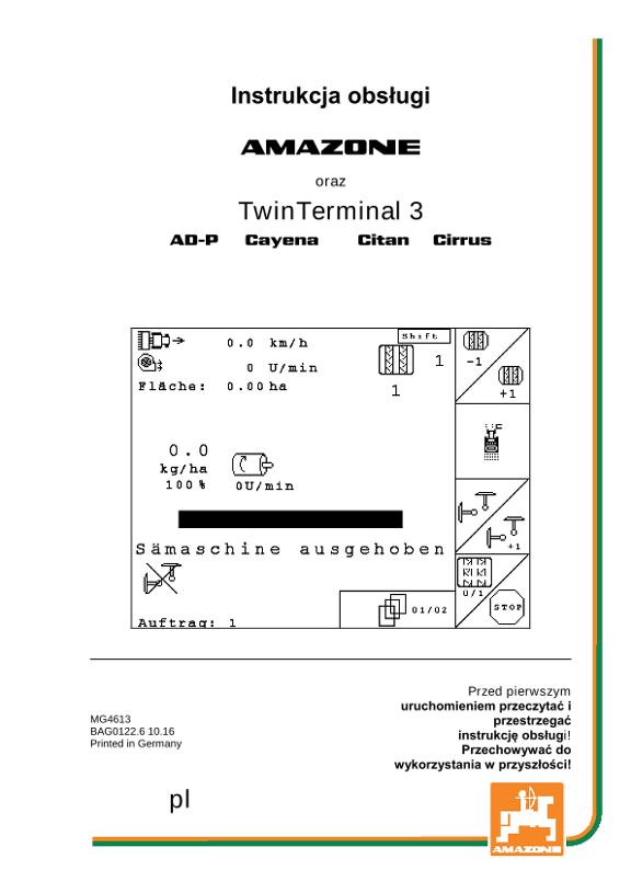 Instrukcja obsługi SOFTWARE AMABUS CAYENA/CITAN/CIRRUS/AD-P