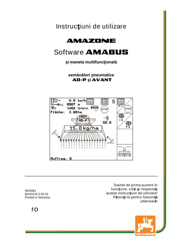 Instrucţiuni de utilizare SOFTWARE AMABUS PNEU. DRILLTECHNIK