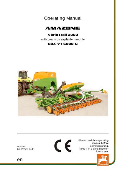 Manual del operador VARIOTRAIL EDX-VT 6000-C