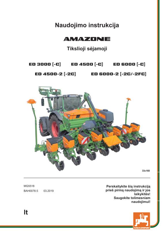 Naudojimo instrukcija ED 3000 / 4500 / 4500-2 / 6000-2 
