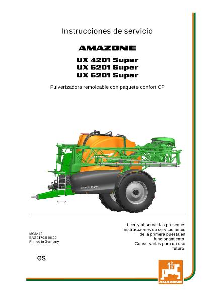 Manual del operador UX 4/5/6201 SUPER CP