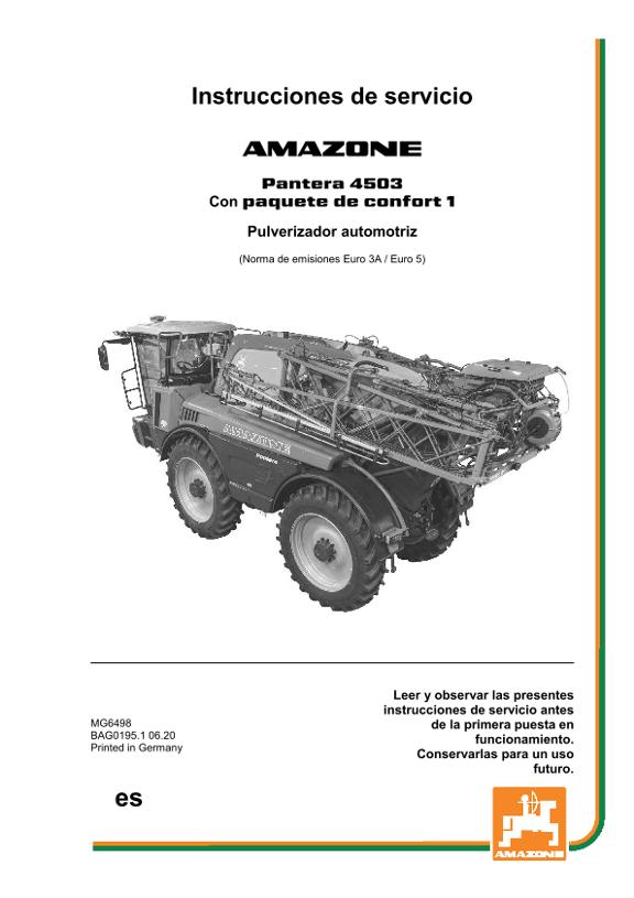 Manual del operador PANTERA 4503 CP1 EURO 3A/5