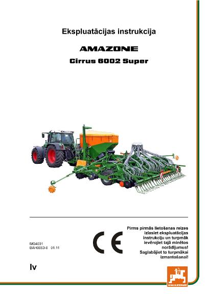 Ekspluatācijas instrukcija CIRRUS 6002 SUPER
