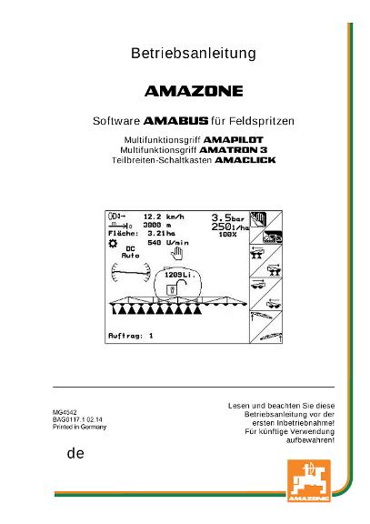 Betriebsanleitung Software AMABUS Feldspritze