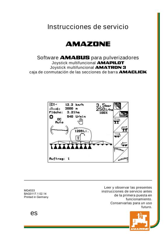 Manual del operador Software AMABUS Feldspritze