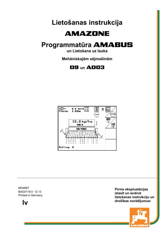 Ekspluatācijas instrukcija Software AMABUS mech. Drilltechnik