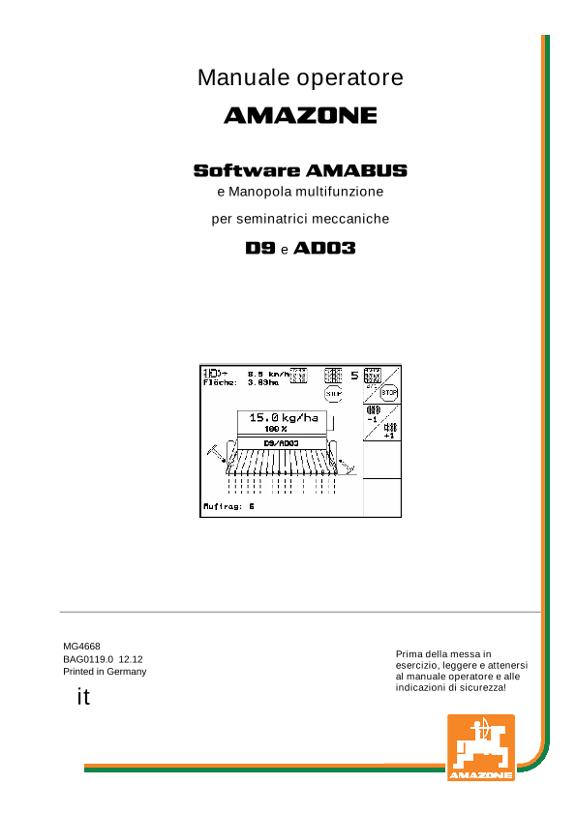 Manuale di intruzioni Software AMABUS mech. Drilltechnik