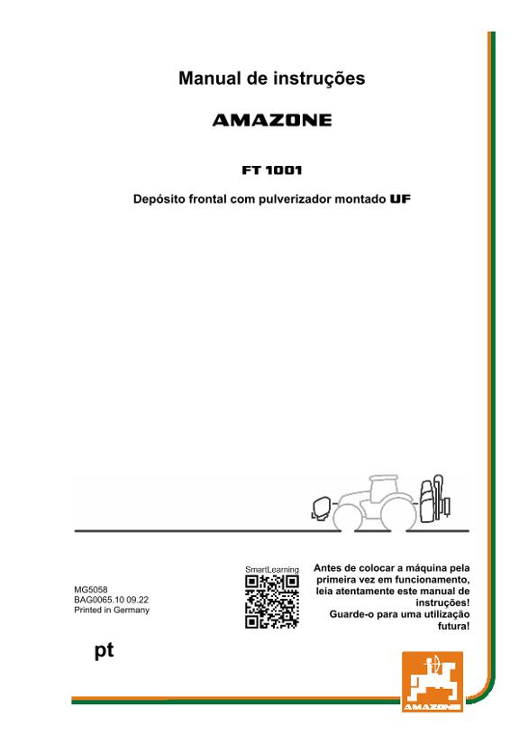 Manual de Instruções FRONTTANK FT 1001 