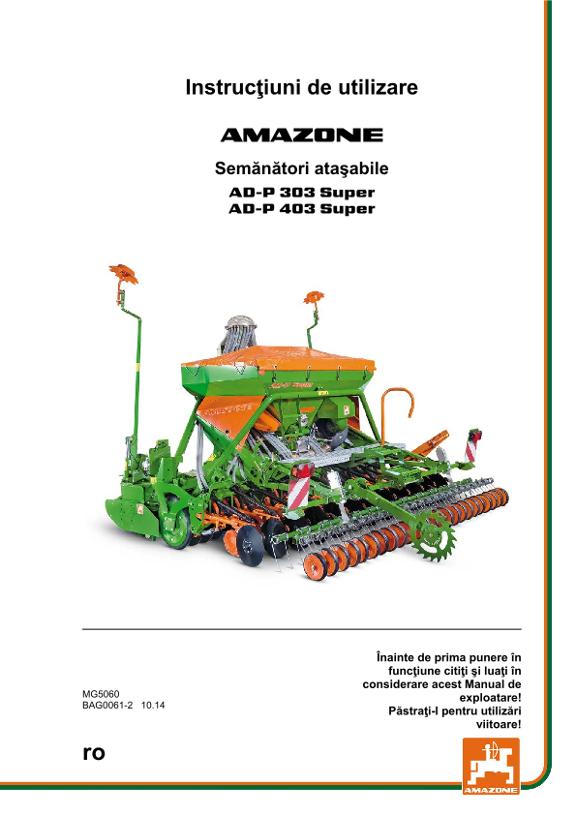 Instrucţiuni de utilizare AD-P 303/403 SUPER (ro)