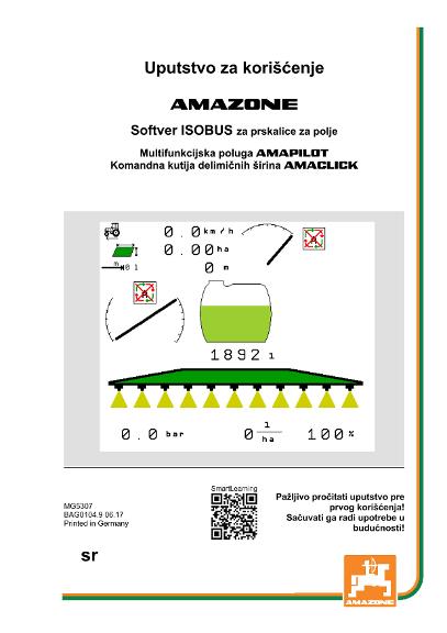 Uputstvo za korišćenje ISOBUS SOFTWARE SPRITZE