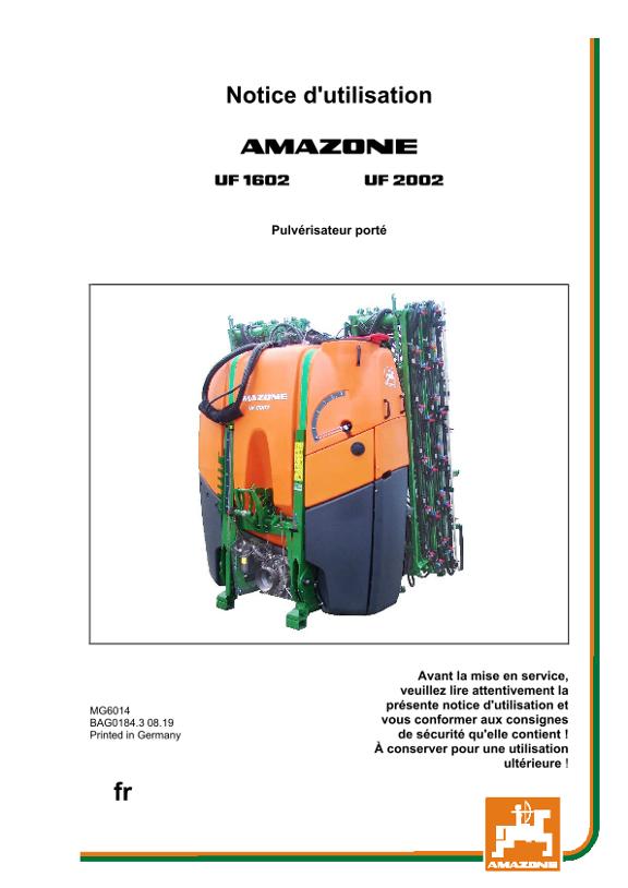 Notice d'utilisation UF 1602/2002