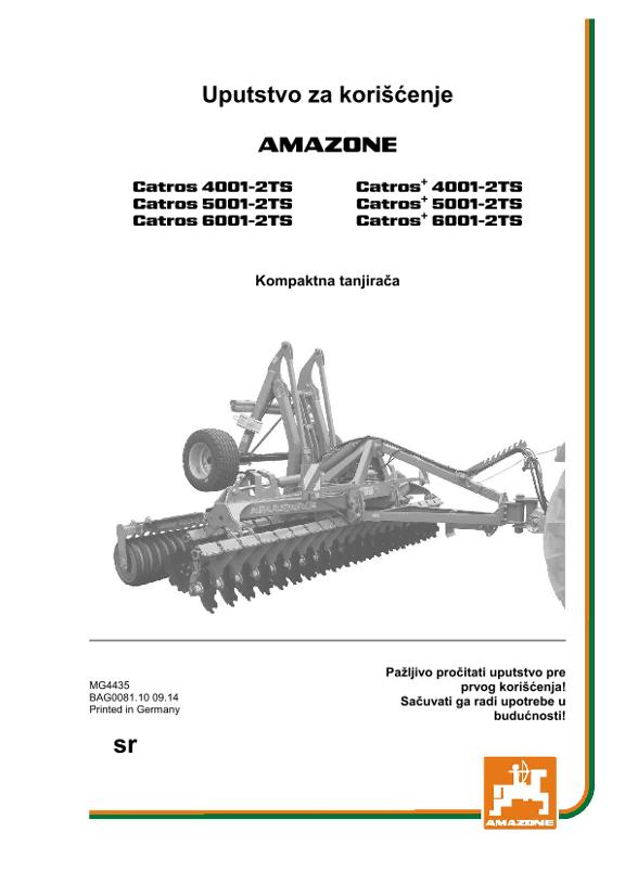 Uputstvo za korišćenje CATROS 4/5/6001-2T 