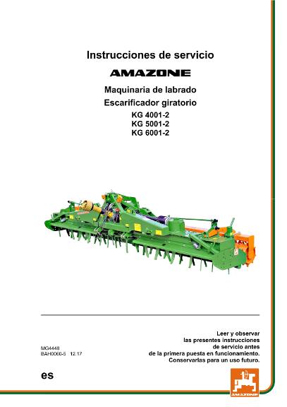 Manual del operador KG 4001-2 / 5001-2 / 6001-2