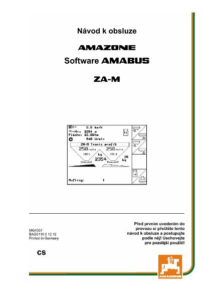 Návod na obsluhu SOFTWARE AMABUS ZA-M