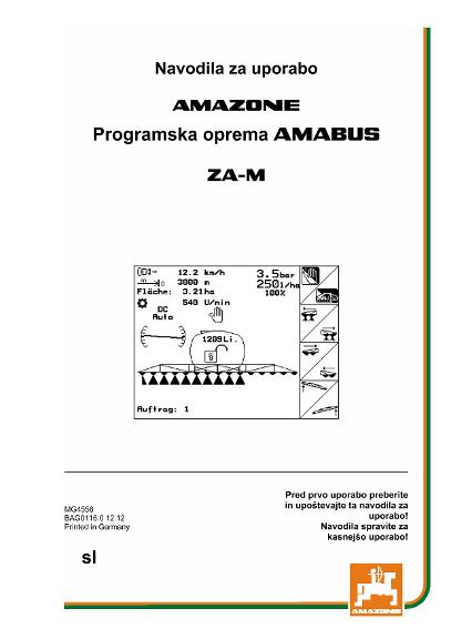 Navodila za uporabo SOFTWARE AMABUS ZA-M