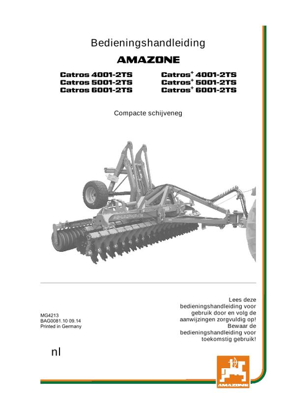 Bedieningshandleiding CATROS 4/5/6001-2TS 