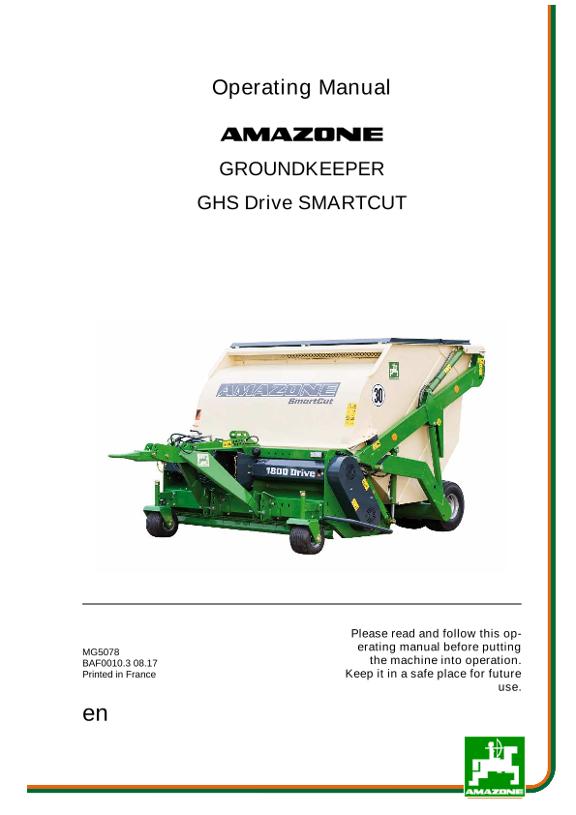 Operation manual GHS DRIVE SMARTCUT