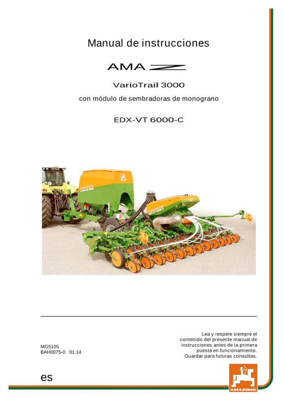 Manual del operador VARIOTRAIL EDX-VT 6000-C