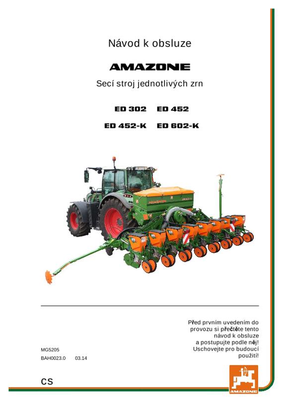Návod na obsluhu ED 302/452/452-K/602-K