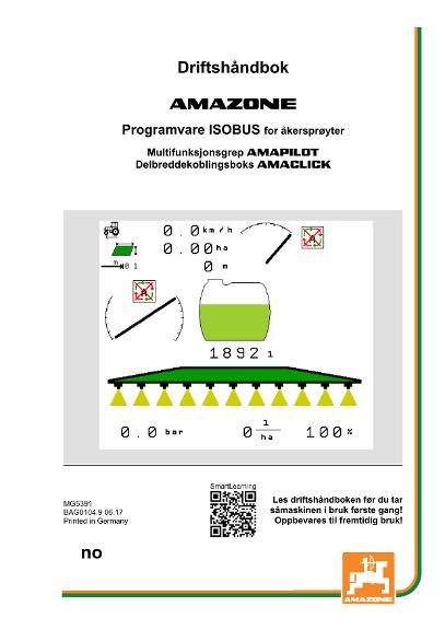 Instruksjonsboka ISOBUS SOFTWARE SPRITZE