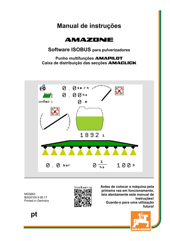 Manual de Instruções ISOBUS SOFTWARE SPRITZE