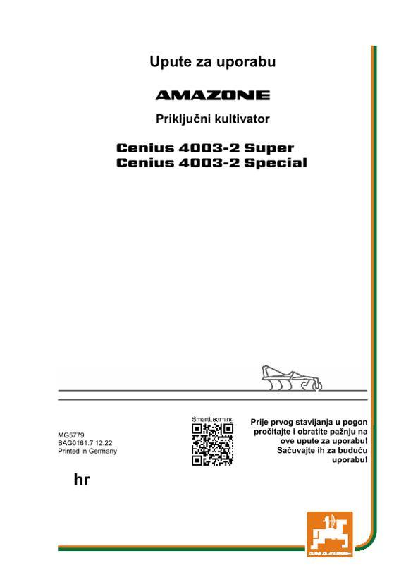 Upute za uporabu CENIUS 4003-2 SUPER/SPECIAL