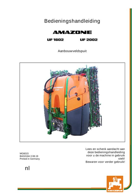 Bedieningshandleiding UF 1602/2002
