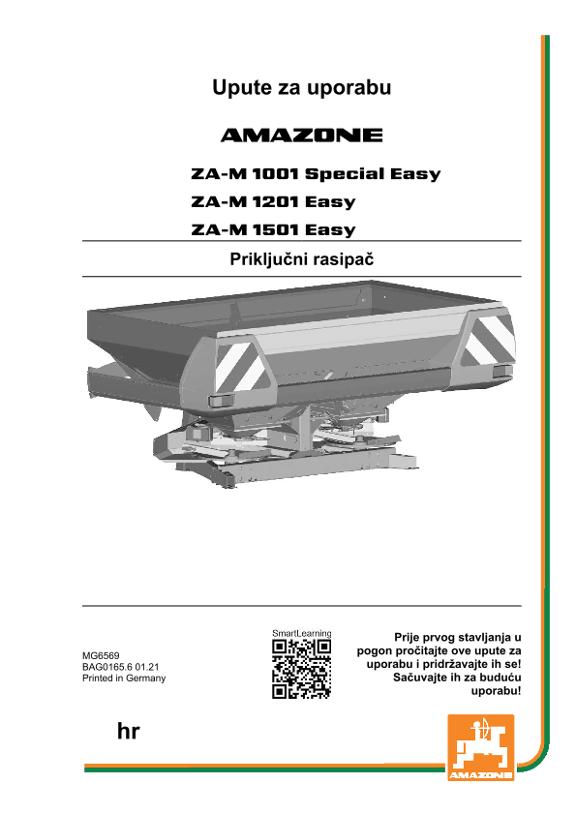 Upute za uporabu ZA-M 1001 SPECIAL  ZA-M 1001 SPECIAL EASY