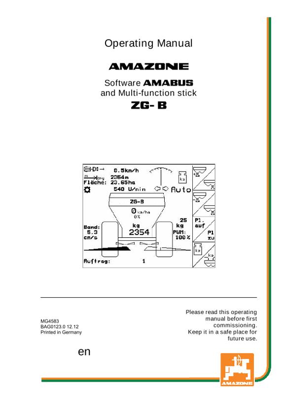 Operation manual Software AMABUS ZG-B