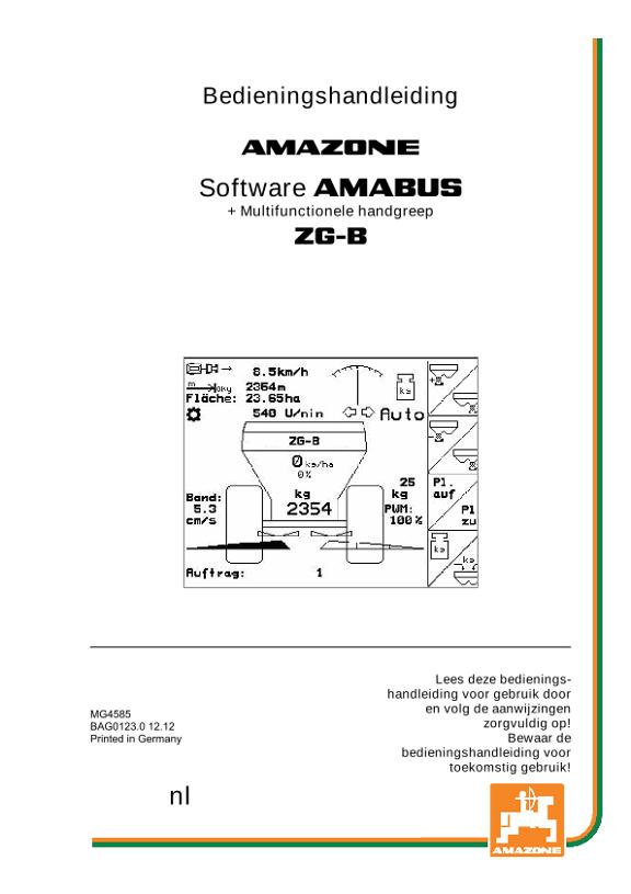 Bedieningshandleiding Software AMABUS ZG-B