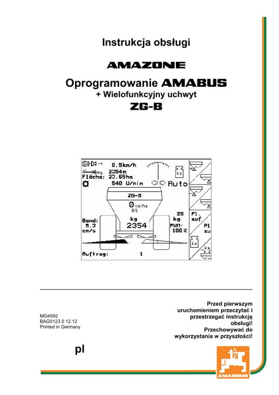 Instrukcja obsługi Software AMABUS ZG-B