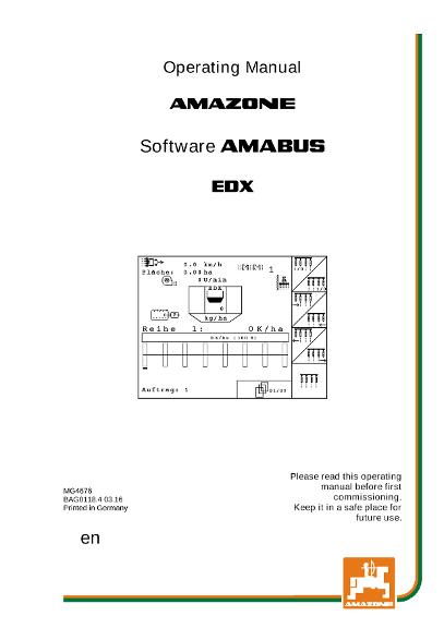 Operation manual Software AMABUS EDX 