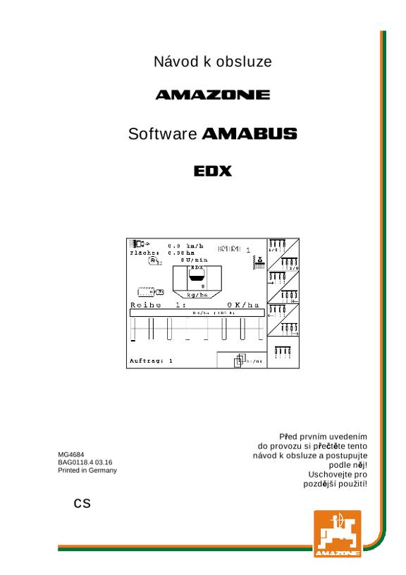 Návod na obsluhu Software AMABUS EDX 