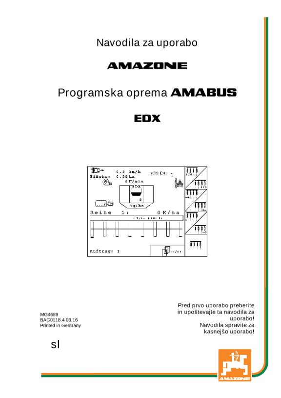 Navodila za uporabo Software AMABUS EDX 