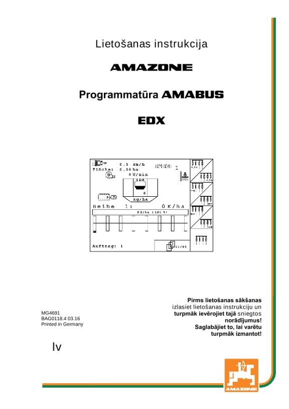 Ekspluatācijas instrukcija Software AMABUS EDX 