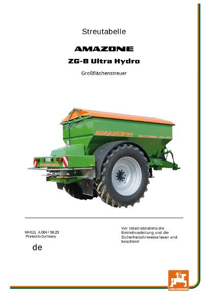 Streutabelle ZG-B Ultra Hydro