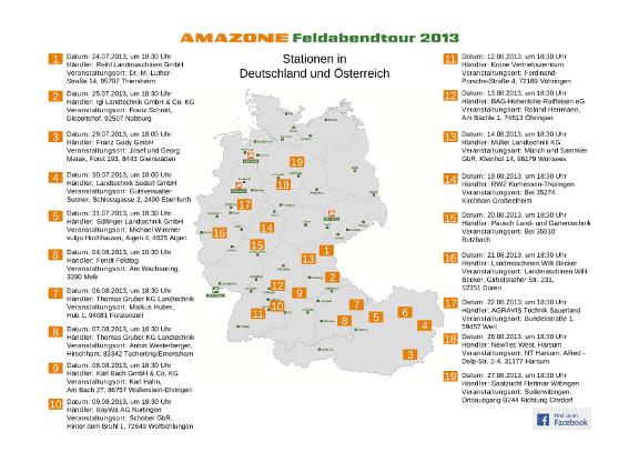 Terminübersicht AMAZONE Feldabendtour 2013