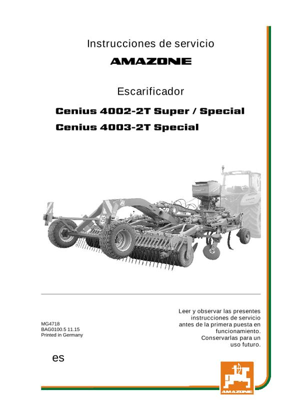 Manual del operador CENIUS 4002-2T / 4003-2T