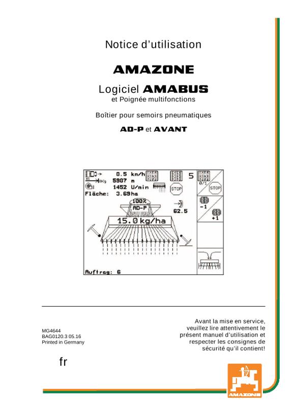 Notice d'utilisation Software AMABUS pneu. Drilltechnik 