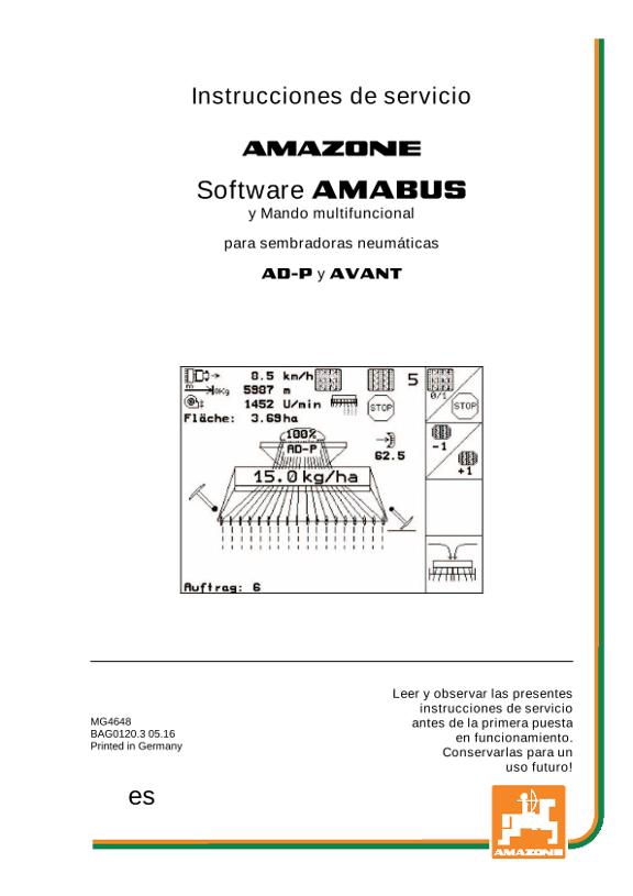 Manual del operador Software AMABUS pneu. Drilltechnik
