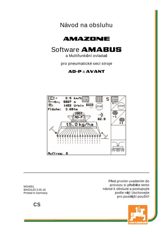 Návod na obsluhu Software AMABUS pneu. Drilltechnik 
