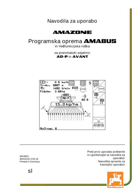 Navodila za uporabo Software AMABUS pneu. Drilltechnik 