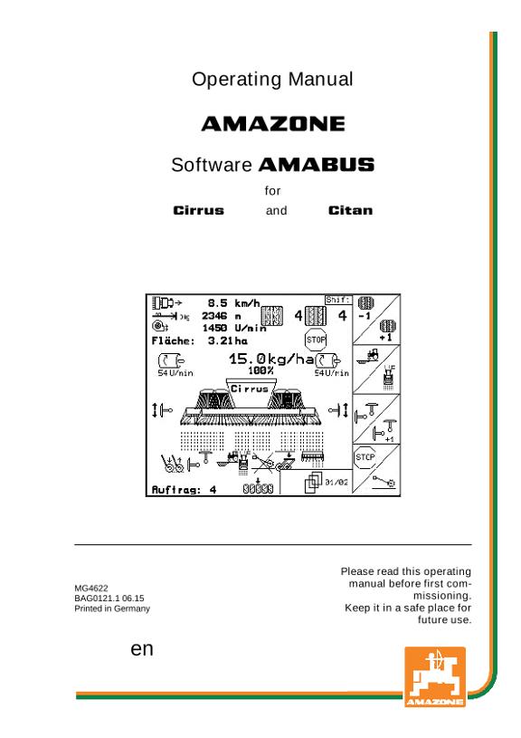Operation manual Software AMABUS Citan 00 / Cirrus 01
