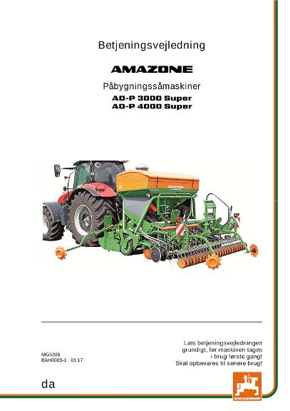 Brugsanvisning AD-P 3000/4000 SUPER