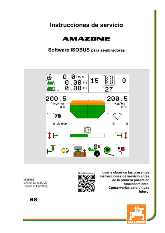 Manual del operador ISOBUS SOFTWARE para sembradoras